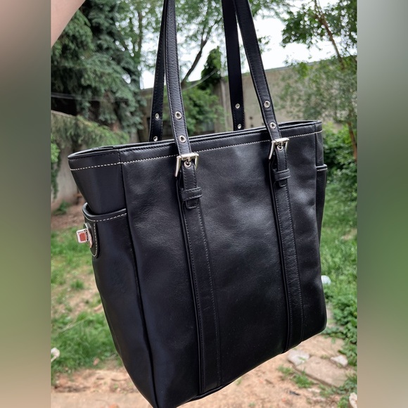 ❌SOLD FB❌ 100% Authentic Vintage/ Y2K GALLERY LUNCH BLACK LEATHER BAG #8E92 - Picture 8 of 12
